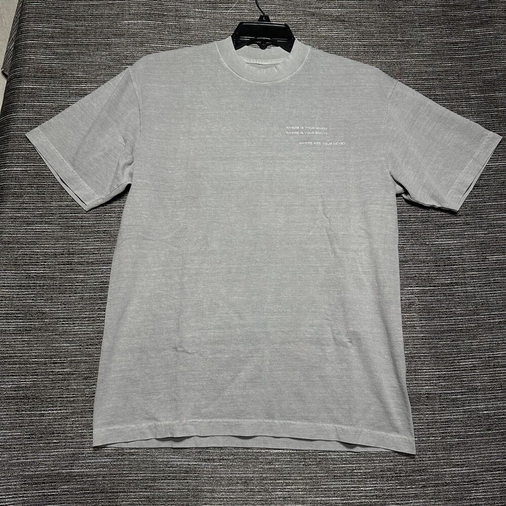 Ponto Daily Presence Sweatshirt Men's Size M Gray Long Sleeve Where is your mind